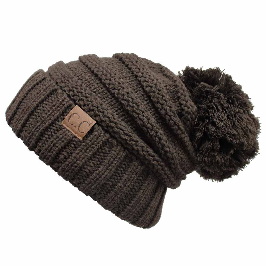  C.C Oversize Slouchy Hat with Pom Pom 