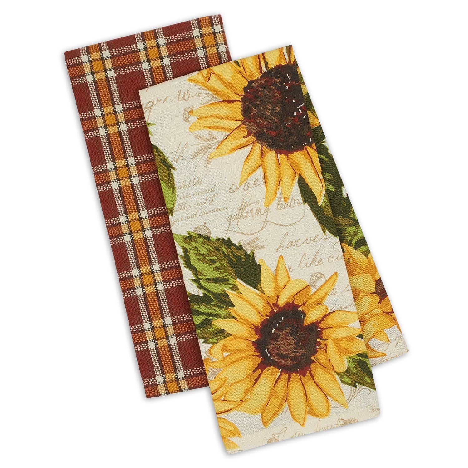  Rustic Sunflower Dishtowel Set of 2 