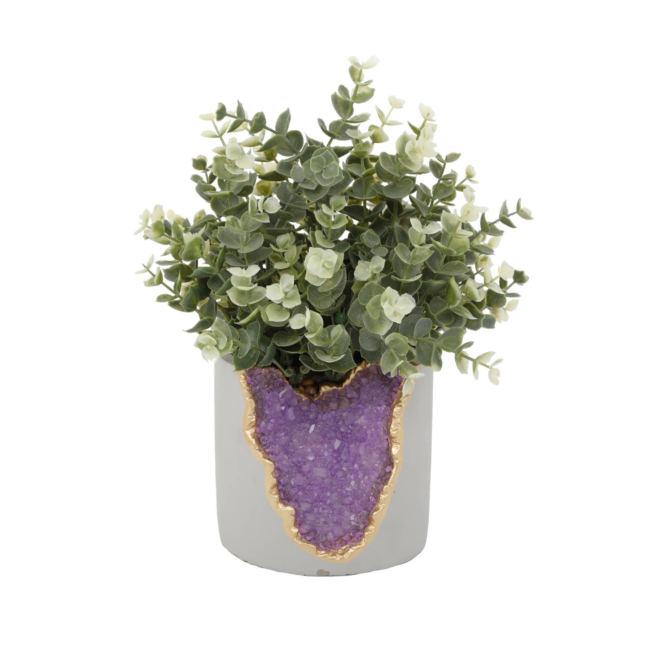  Purple Amethyst Crystal Planter 