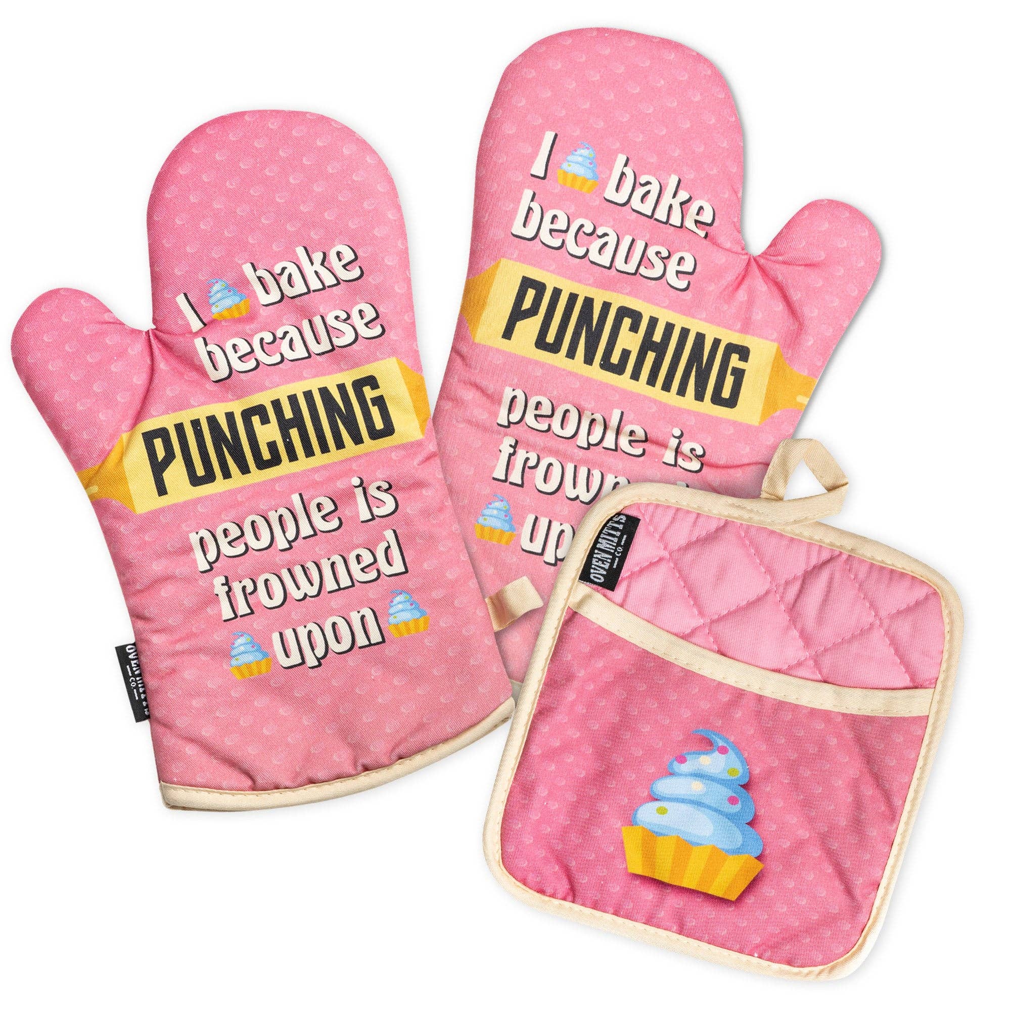  I Bake Because Oven Mitts And Potholder Set 