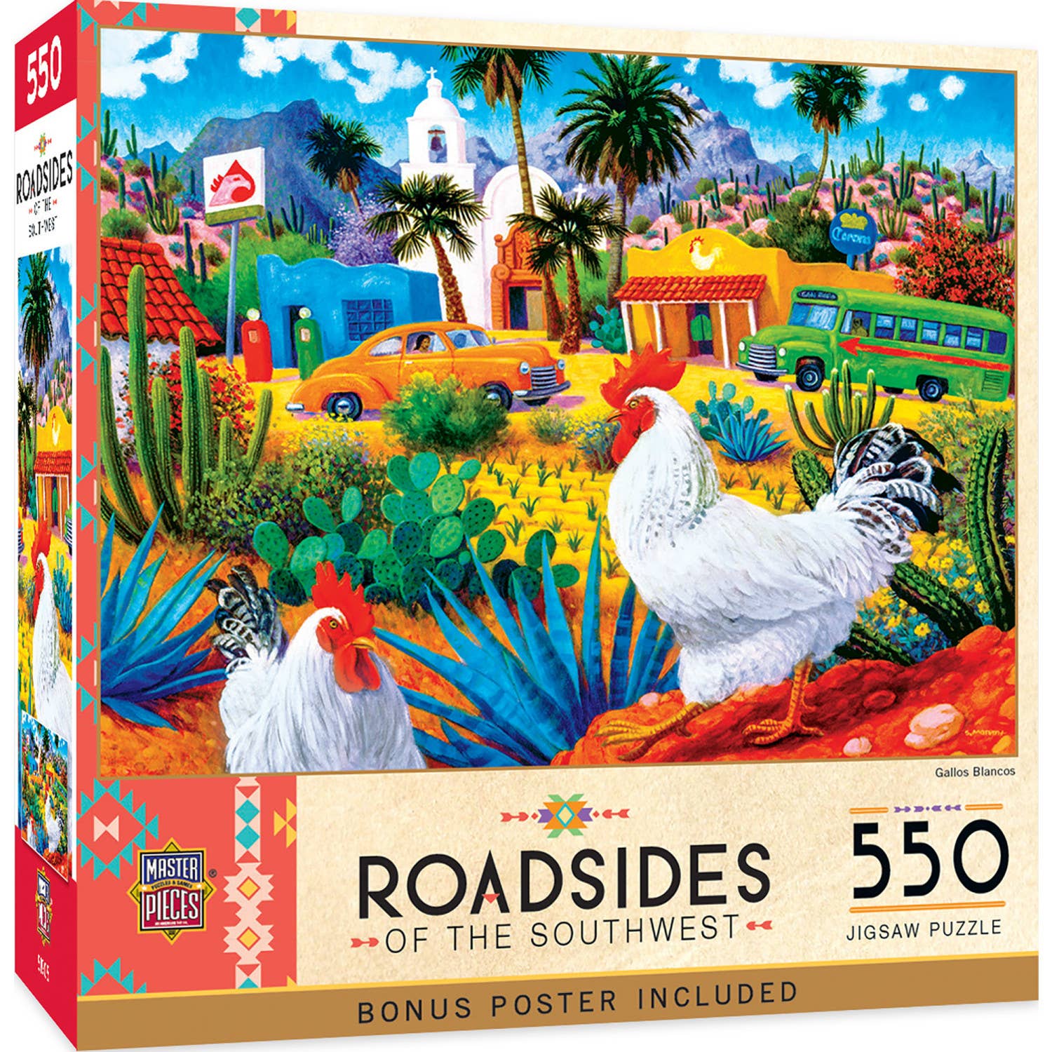  Roadsides of the Southwest - Gallos Blancos 550 Piece Puzzle 