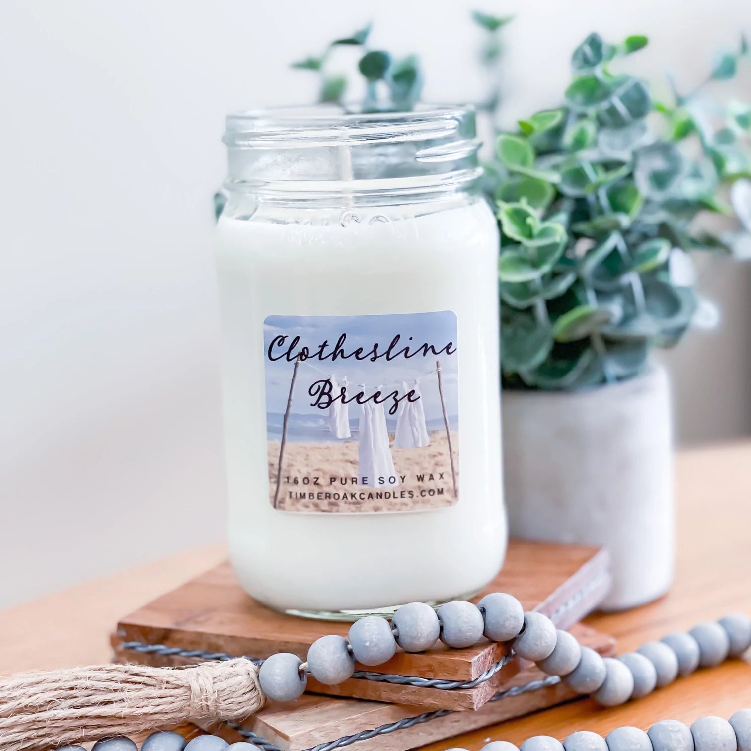  CLOTHESLINE BREEZE | 16oz Mason Jar 