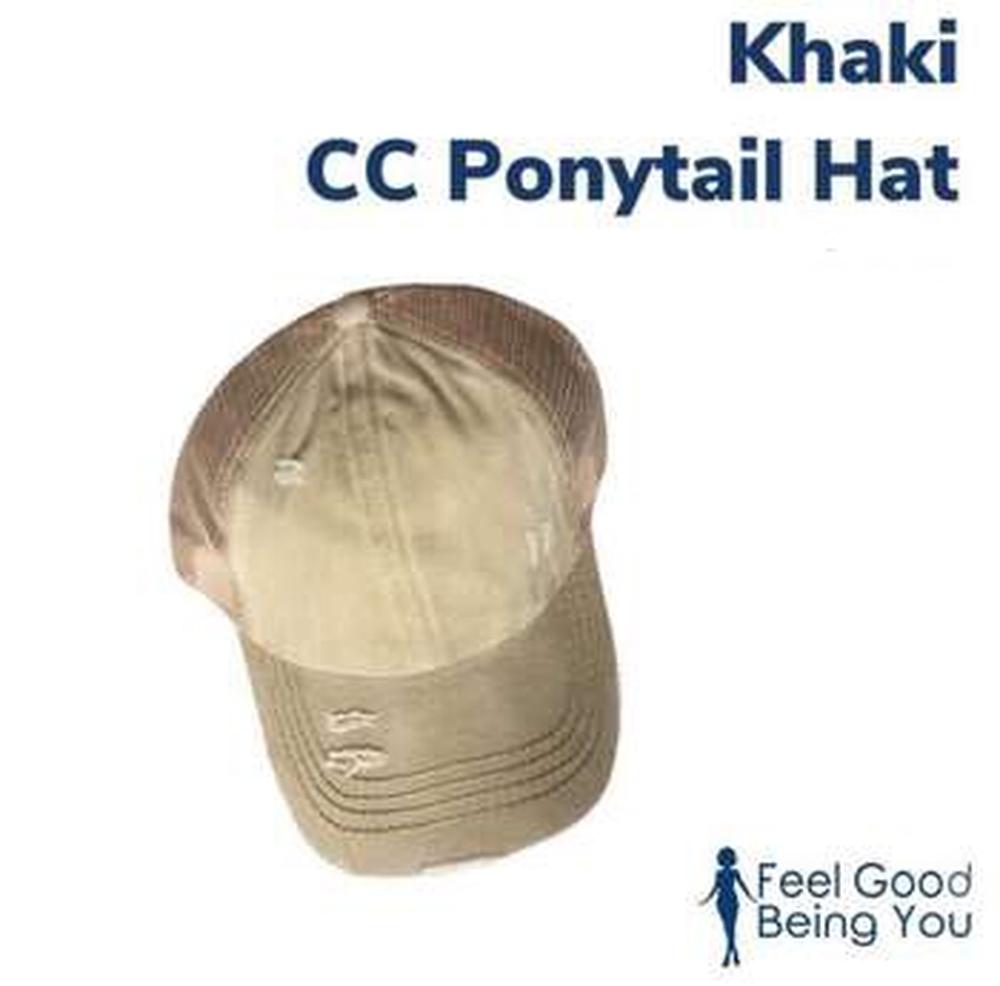  Khaki CC Ponytail Hat 