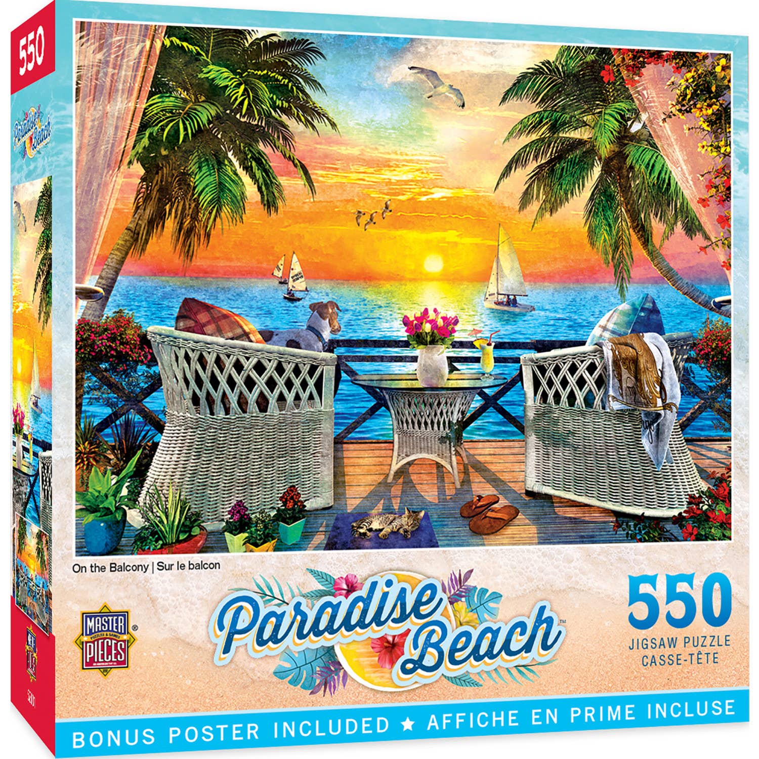  Paradise Beach - On the Balcony 550 Piece Puzzle 