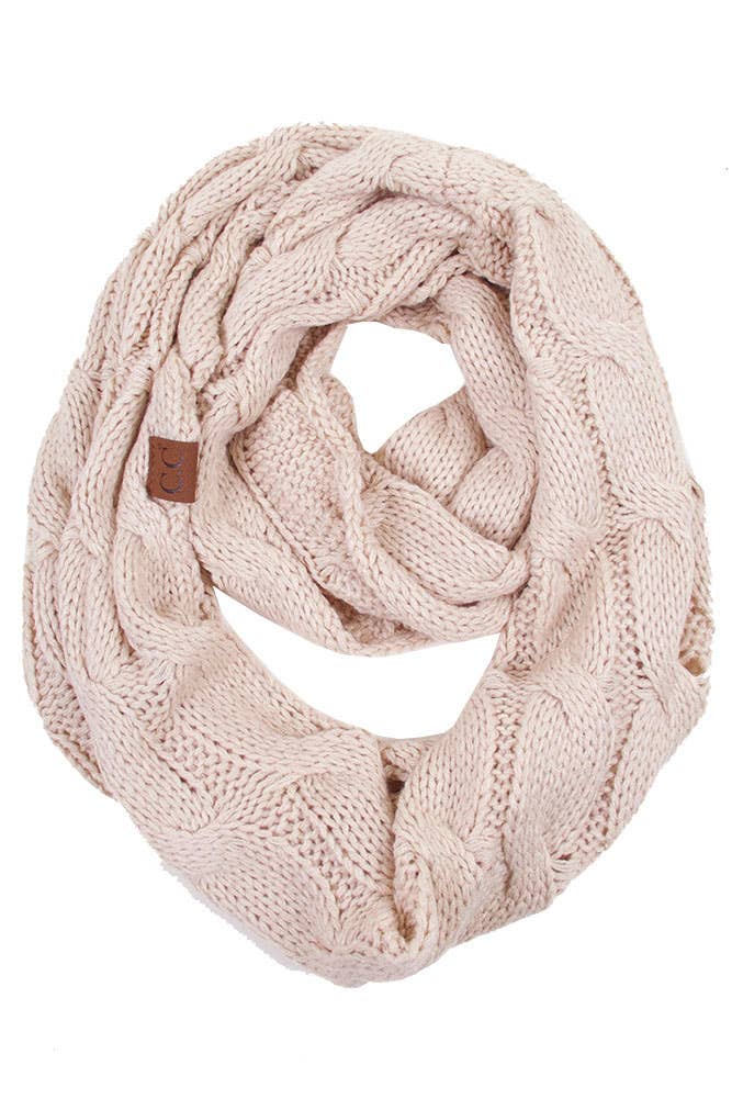  C.C Knitted Scarf: New Beige 