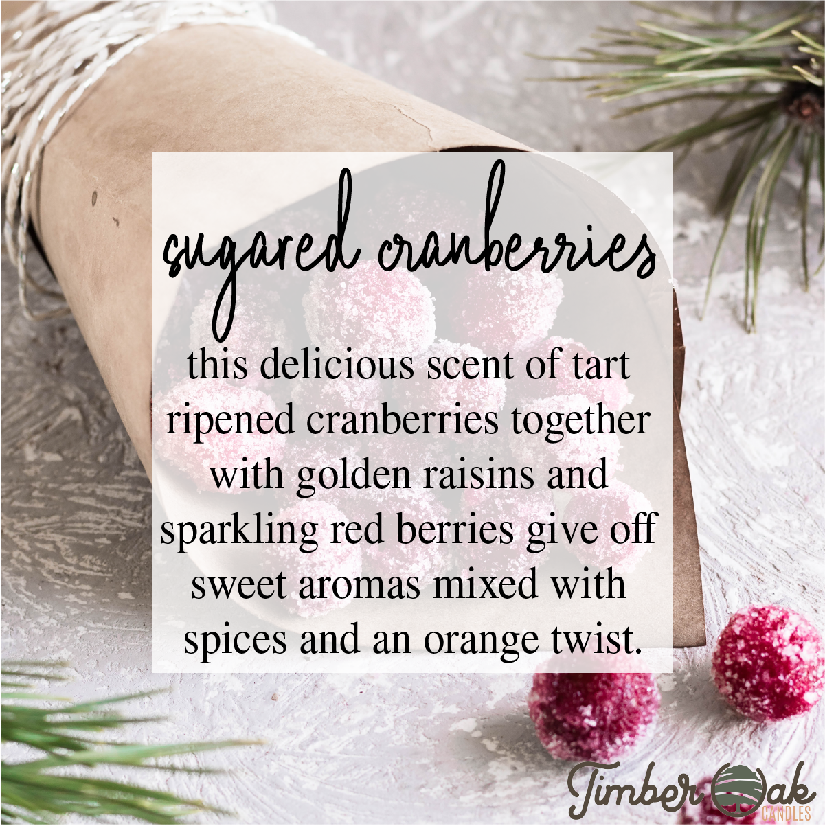  SUGARED CRANBERRIES | 16oz Mason Jar 