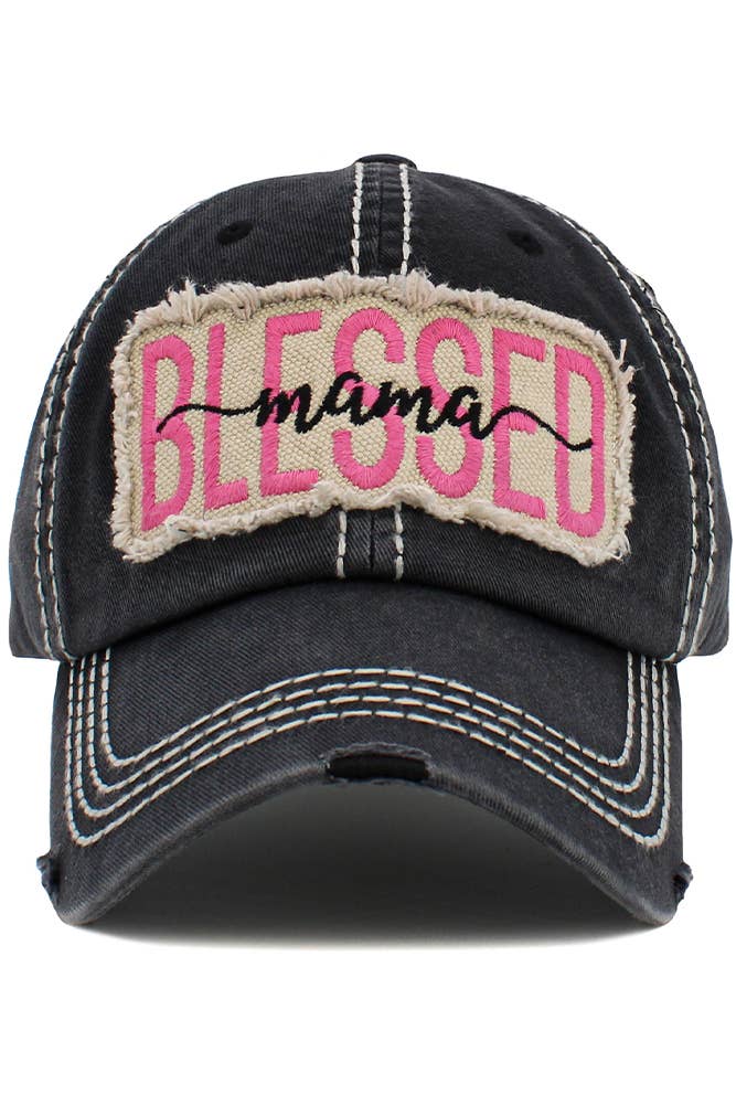  Blessed Mama Washed Vintage Ballcap 