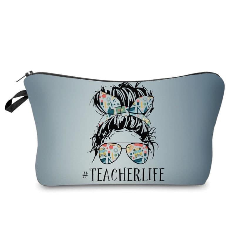  Messy Bun #teacherlife pouch 