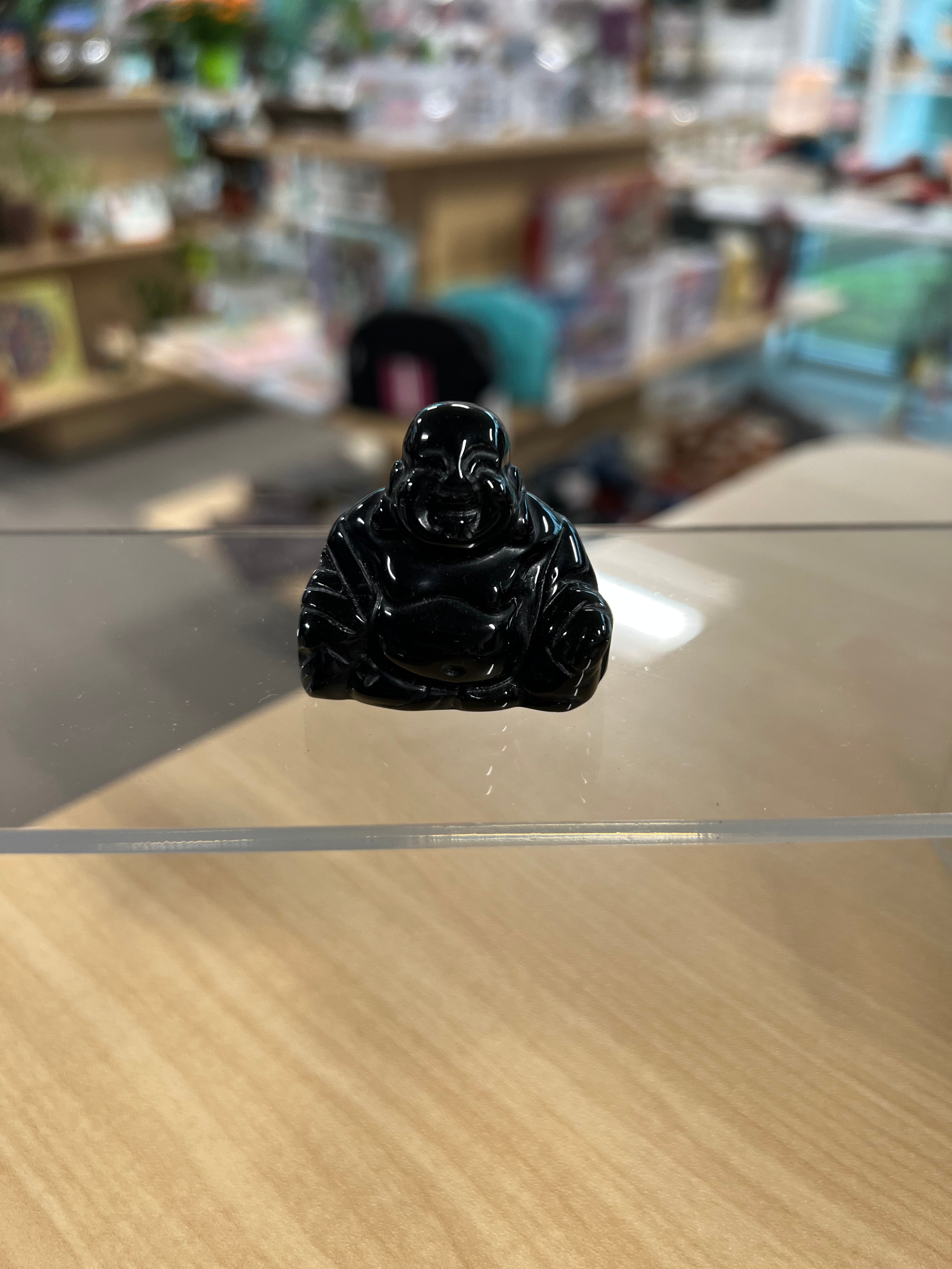  Black Obsidian Crystal Buddha 