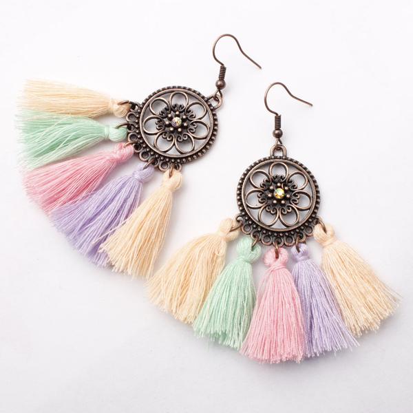  Pastel Tassel Earrings 