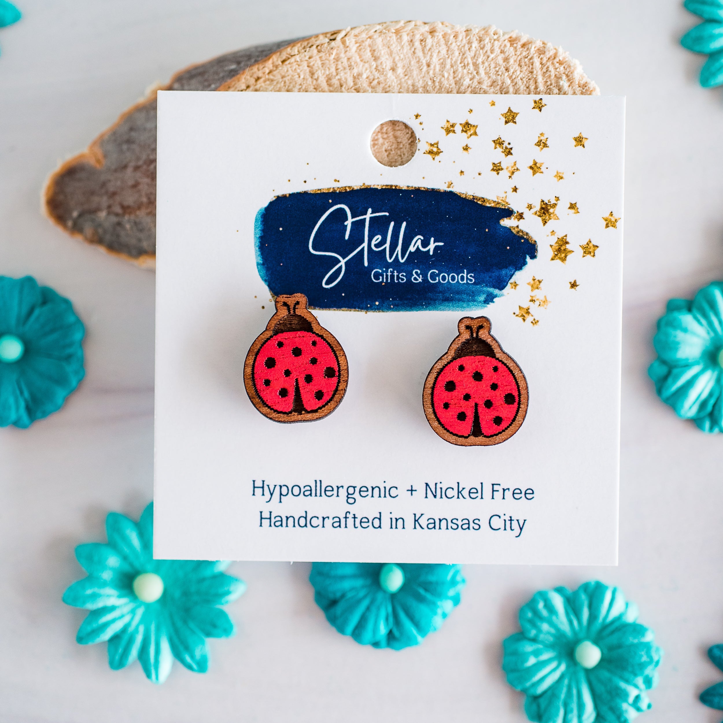  Ladybug Studs 