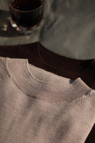 crewneck sweater merino wool womens capsule wardrobe cashmere 