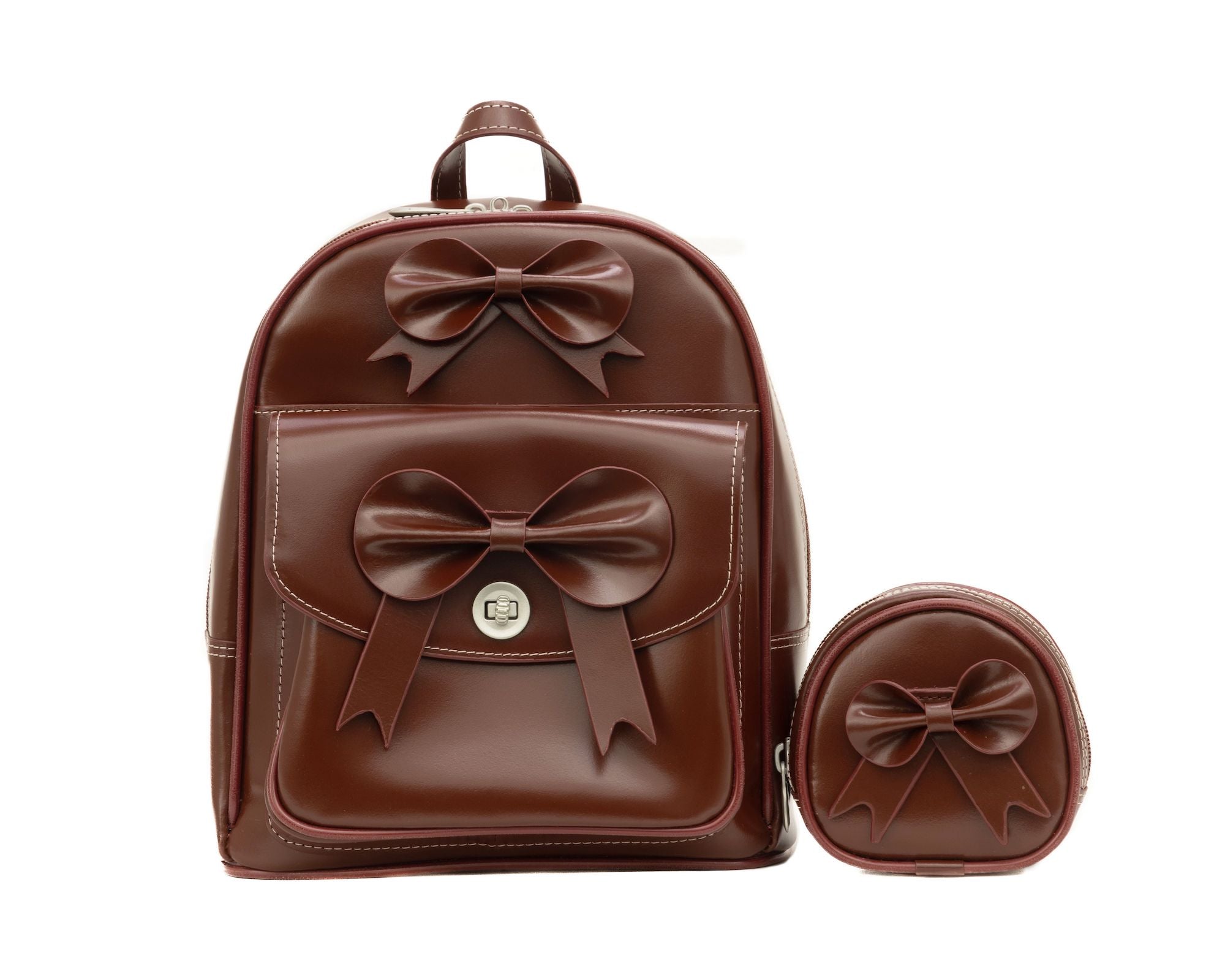 McKlein ACADIA Leather Mini Bow Backpack