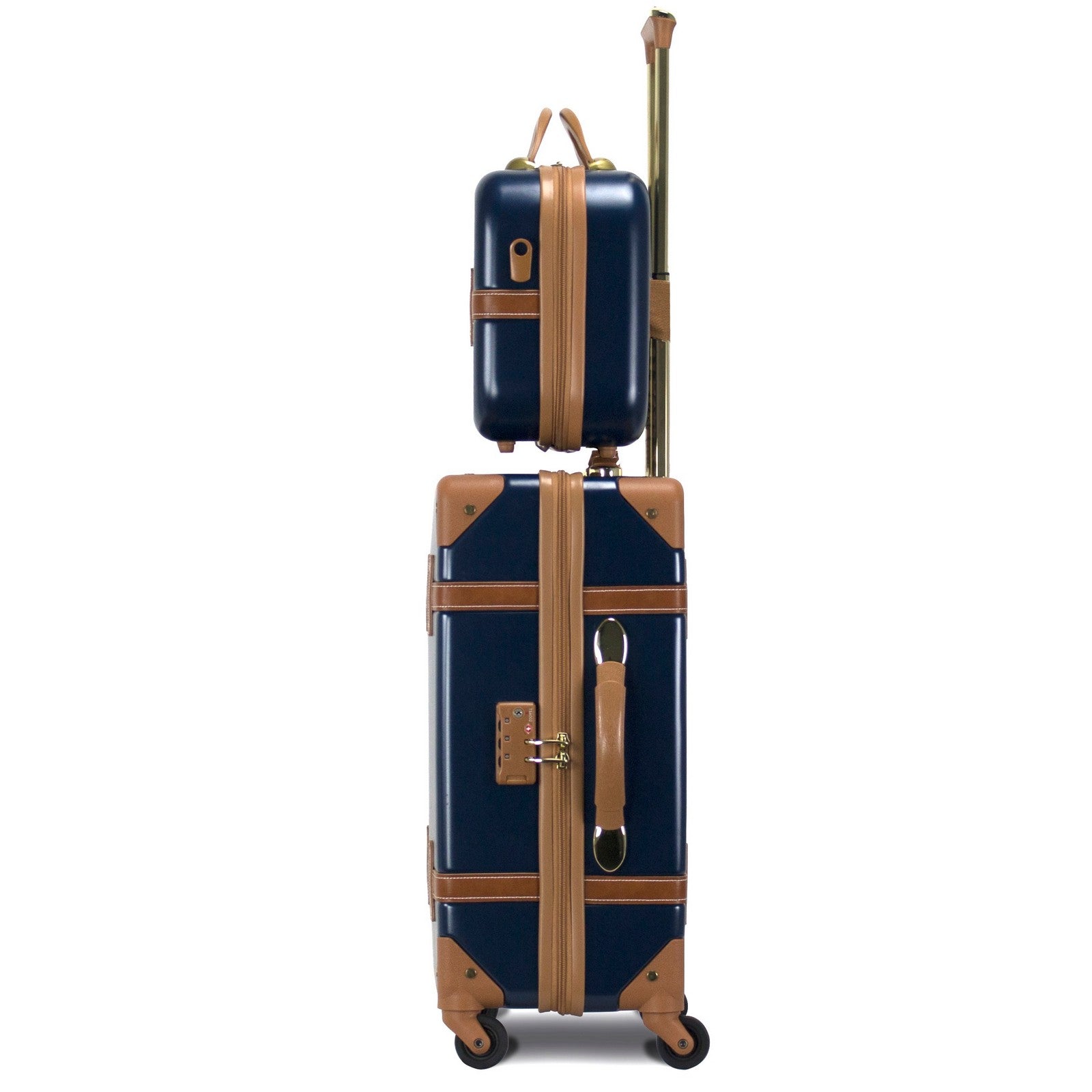 World Traveler Gatsby Luxury Trunk 2-Piece Spinner Carry-On Luggage Set