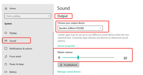 Test the speaker of EMEET HS100