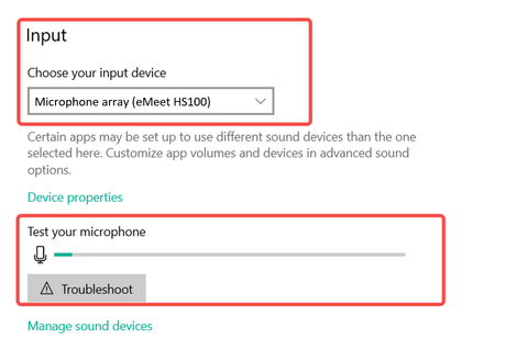 Test the microphone of EMEET HS100