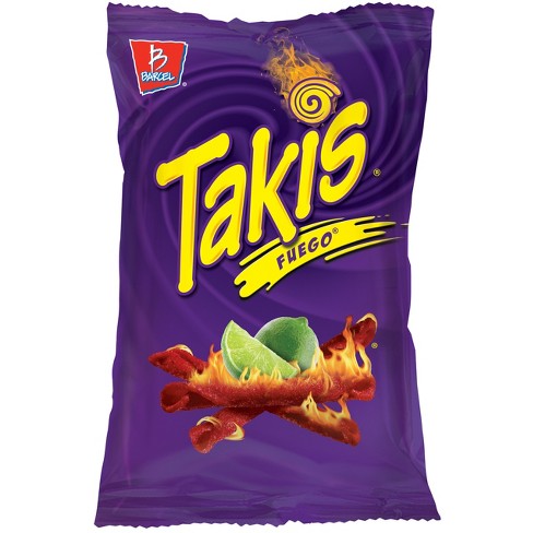 Takis Fuego Hot Chili Pepper & Lime Tortilla Chips 3.25 oz Bag