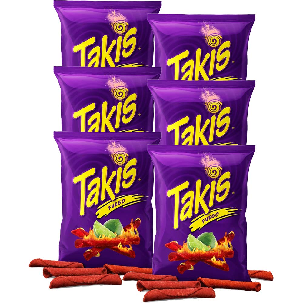 Takis Fuego Hot Chili Pepper & Lime Tortilla Chips 3.25 oz Bag