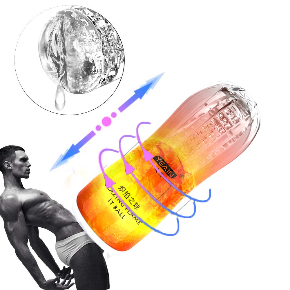 Male Masturbator Cup Soft Pussy Transparent Vagina Adult Endurance Exercise Vacuum Pocket Cup for Men