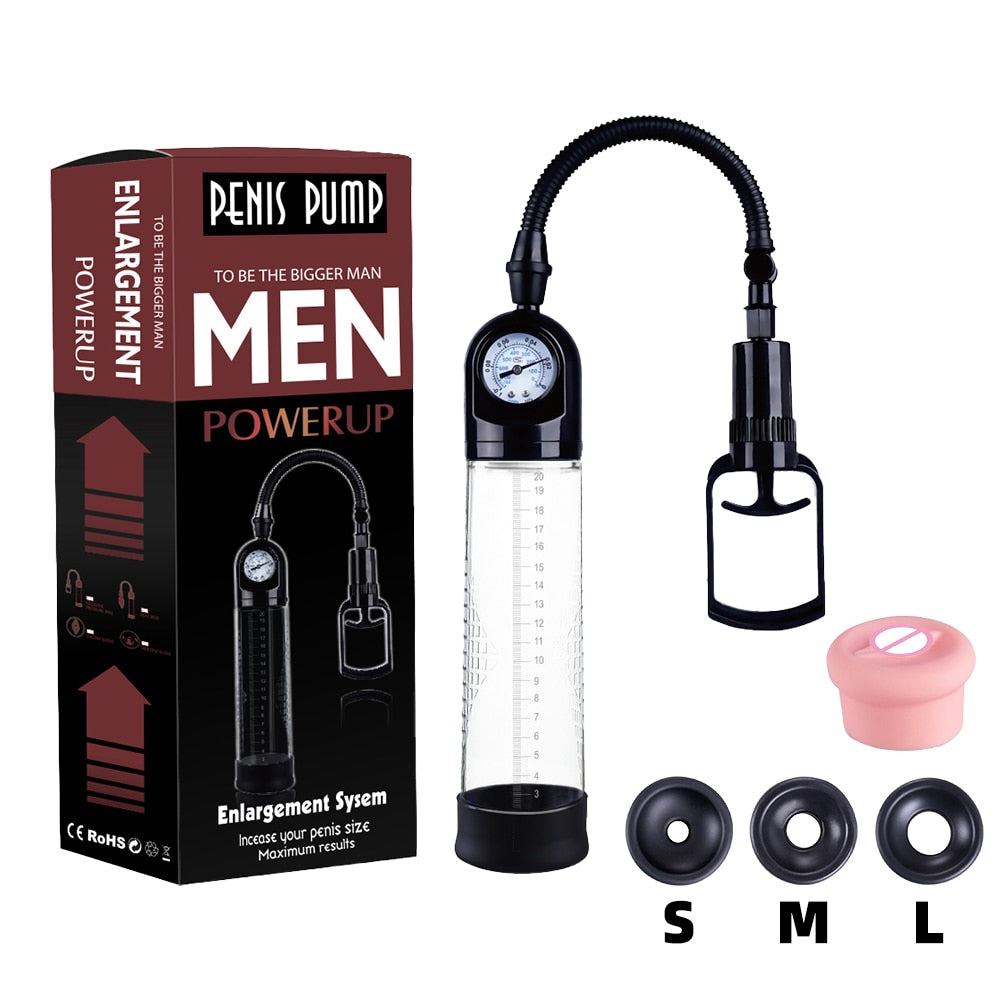 Pistols Penis Pump Enlargement Penis Vacuum Pump Penis Enlarger Pump Adults Sex Toys for Man
