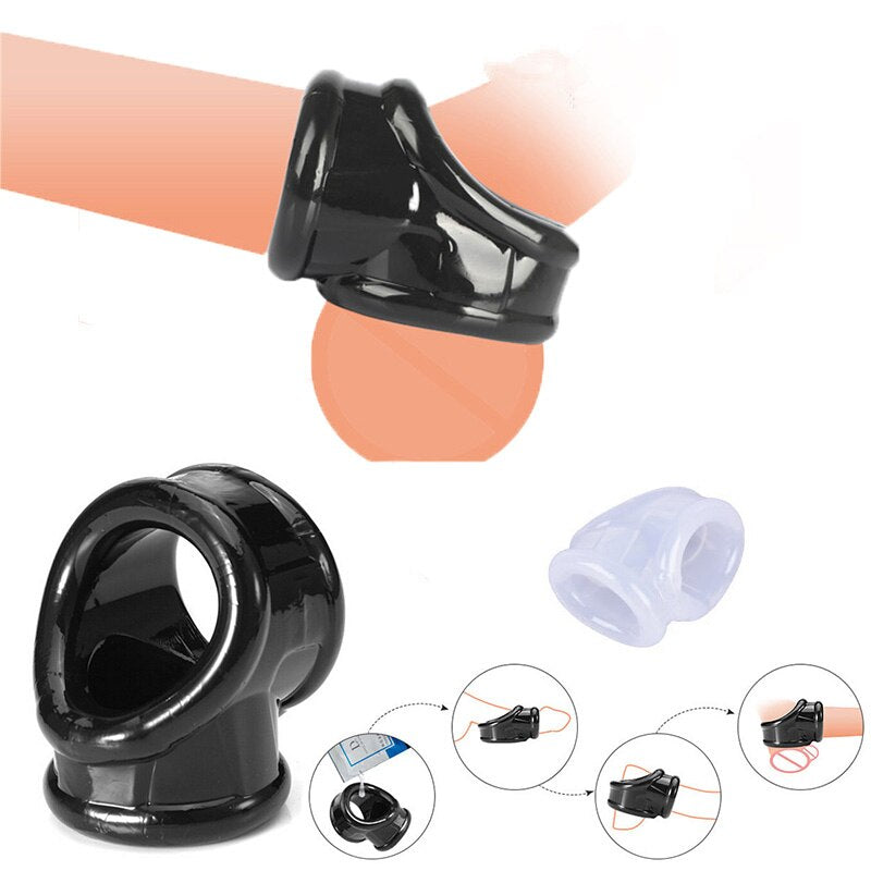 Super Soft Silicone Scrotal Binding Penis Ring Delay Ejaculation for Men Chastity Device Triple Cock Ring Cockring