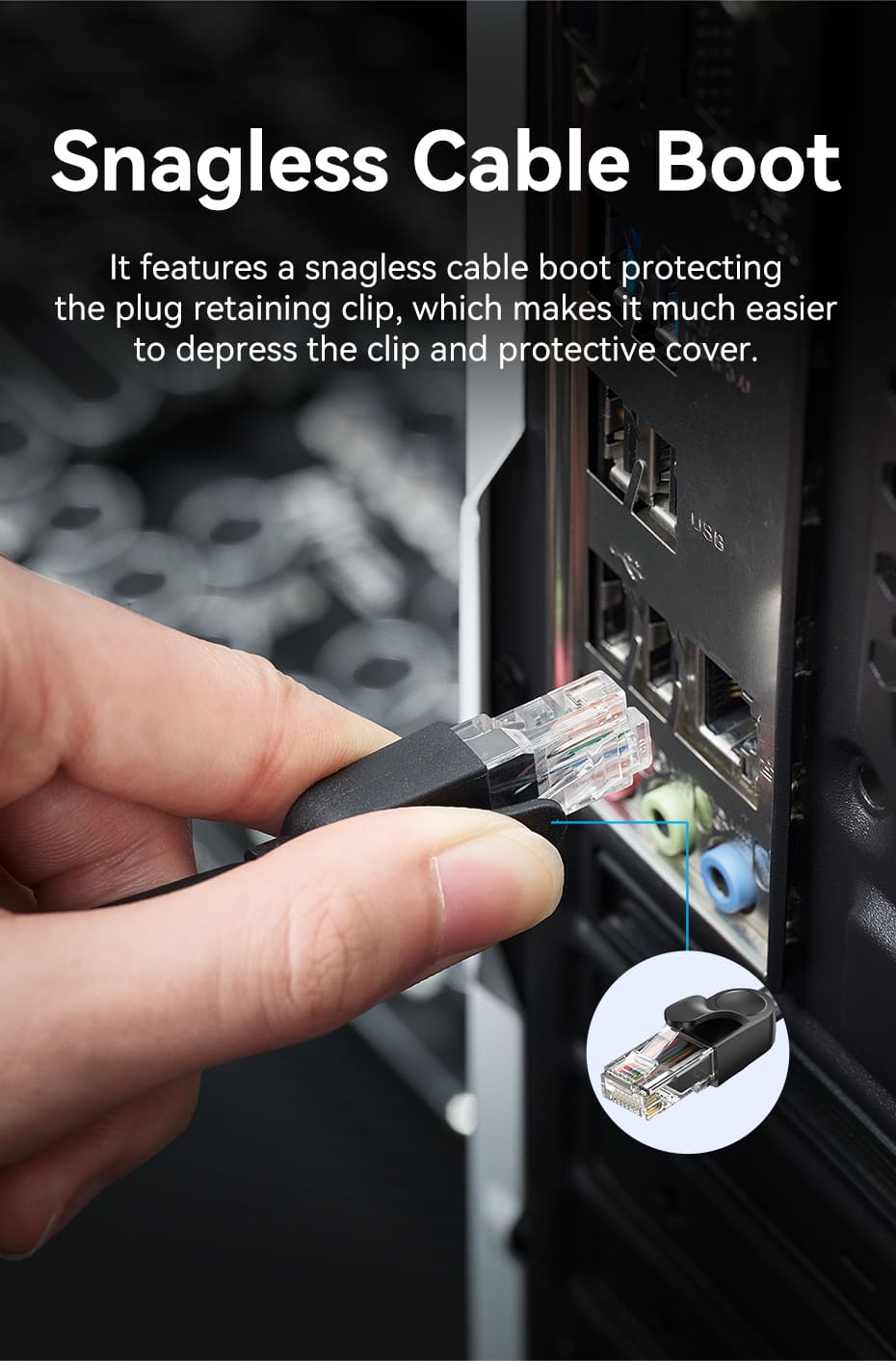Cat 6 UTP Ethernet Patch Cable Black