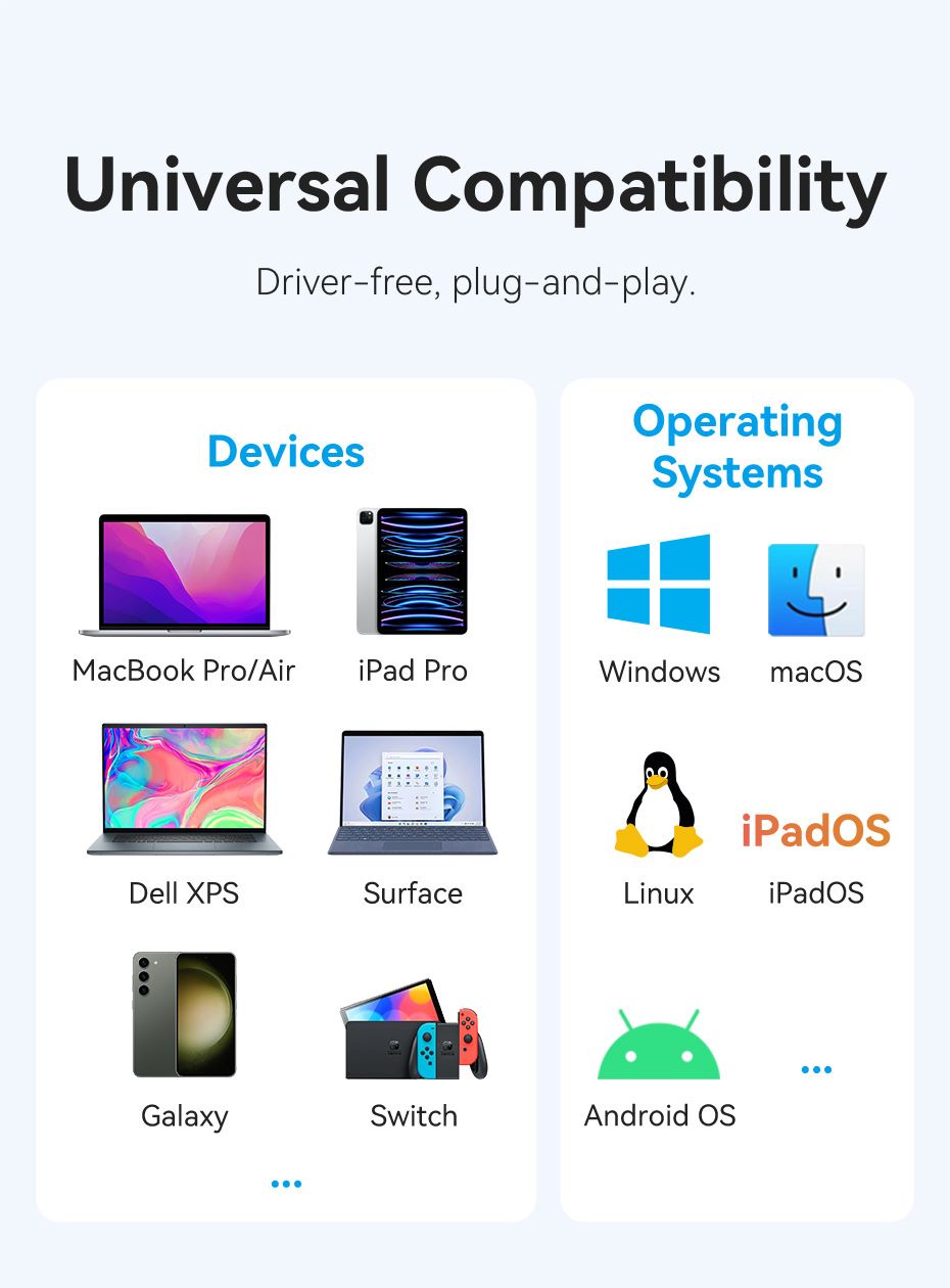 USB-C to HDMI/VGA/USB 3.0/PD Docking Station 0.15M Gray Aluminum Alloy Type