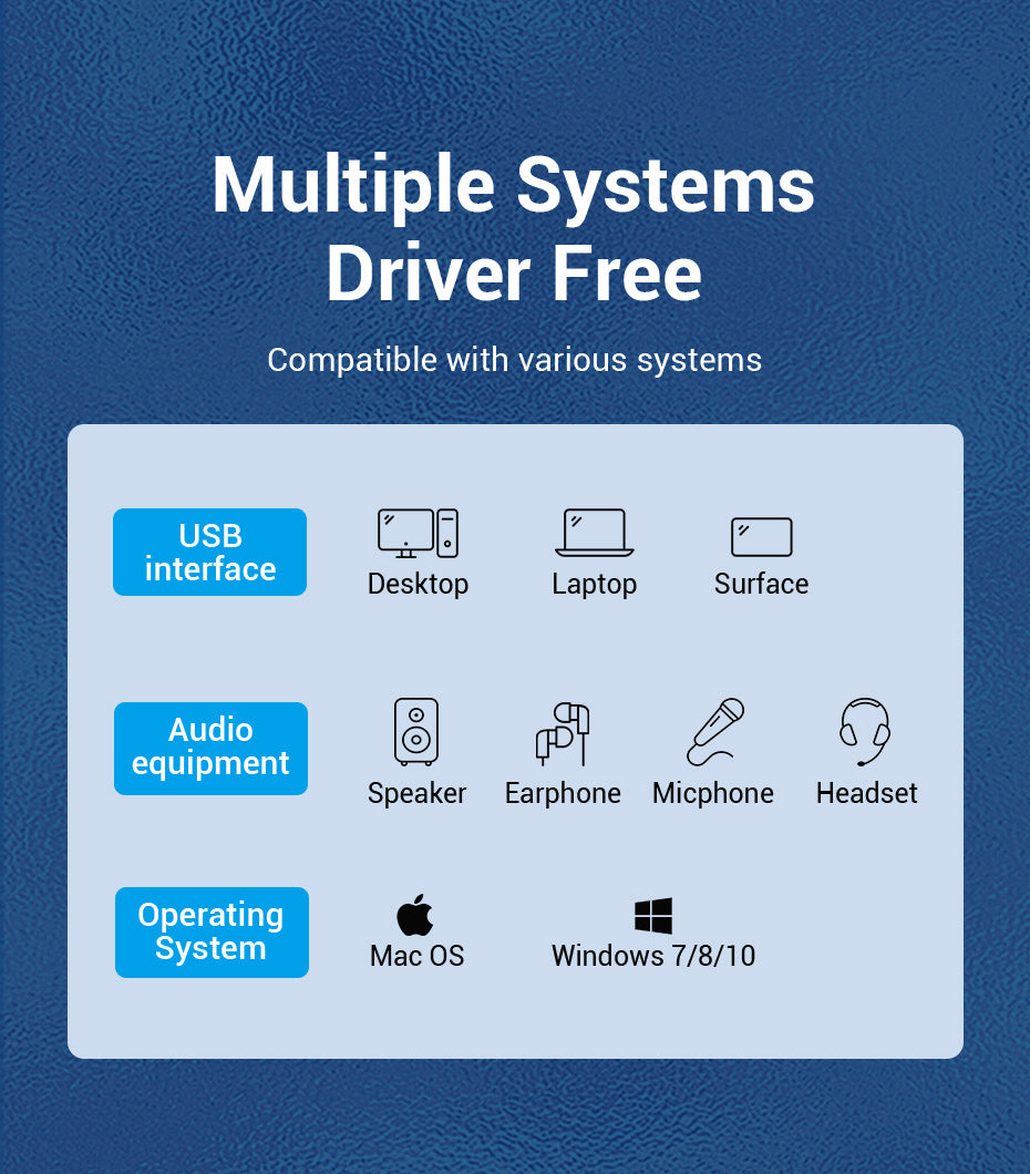 USB External Sound Card Silvery Metal Type