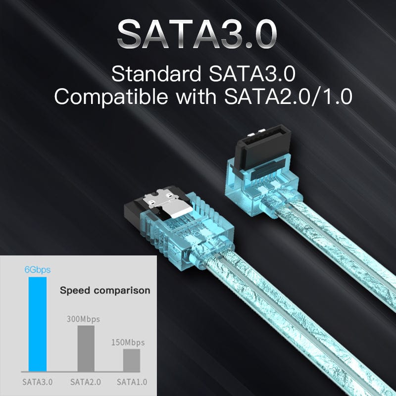 Sata Cable 3.0 SSD HDD 2.5 Sata III Straight Right Angle Hard Disk Drive Cable