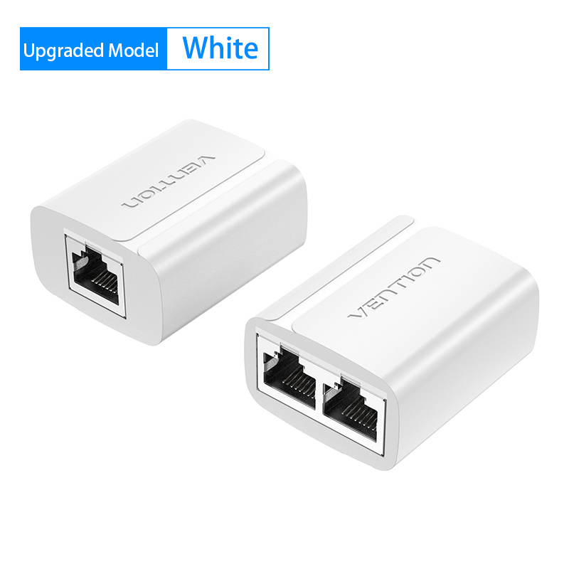 RJ45 Splitter Connector Adapter 1 to 2 Ways Ethernet Splitter Coupler Contact Modular Plug Connect Laptop Ethernet Cable
