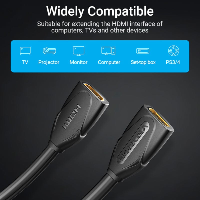 HDMI Extension 4K/60Hz Cable HDMI 2.0 Female to Female Cable Extender for PS4/3 HDTV Projector HDMI 2.0 Cable Extension