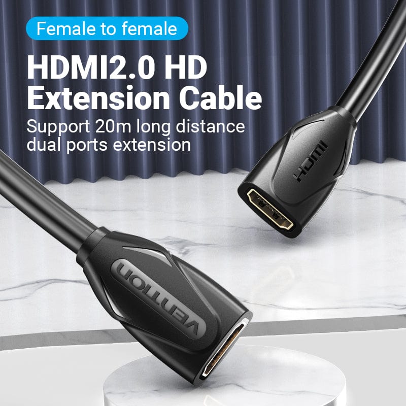 HDMI Extension 4K/60Hz Cable HDMI 2.0 Female to Female Cable Extender for PS4/3 HDTV Projector HDMI 2.0 Cable Extension