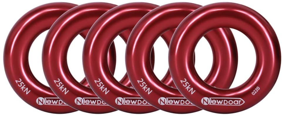 NewDoar Rappel Ring 25kN Gold Large O-Ring Rope Connector for Rock Climbing Arborist