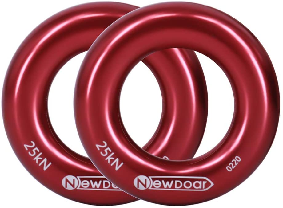 NewDoar Rappel Ring 25kN Gold Large O-Ring Rope Connector for Rock Climbing Arborist