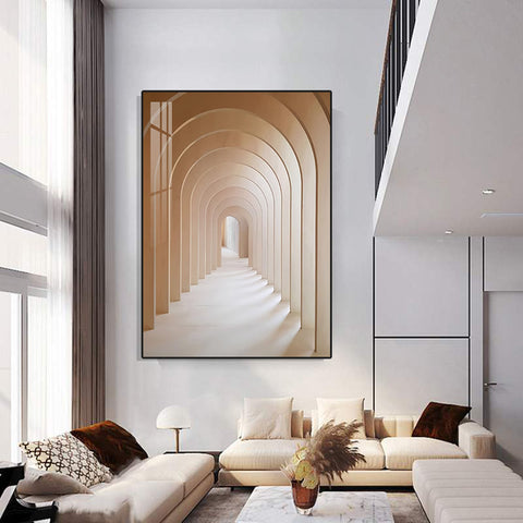 Minimalist spatial decorative painting wallart