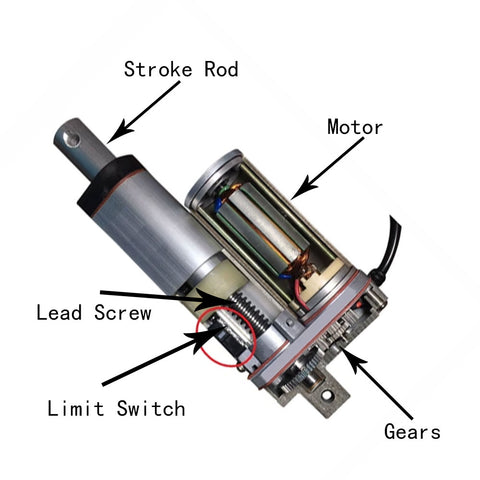 Internal structure of electric linear actuator