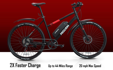  MICLON Bicicleta eléctrica Cybertrack 300 de 27.5 pulgadas,  carga 2 veces más rápida, 500 W Ebike, bicicleta de montaña eléctrica de 20  MPH, batería extraíble de 48 V 10.4 Ah, engranajes