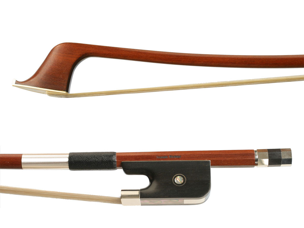Joseph Richter Better Quality Silver Mounted Brazilwood Round French style Double Bass Bow