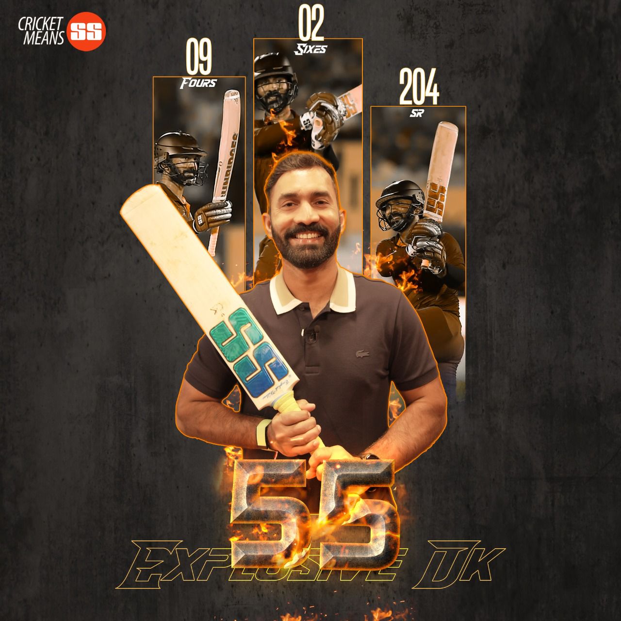 SS DINESH KARTHICK PLAYERS ENGLISH WILLOW CRICKET BAT 2023(NO DISCOUNT)