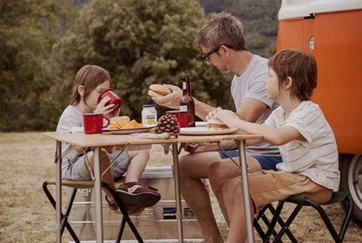 family camping picnic