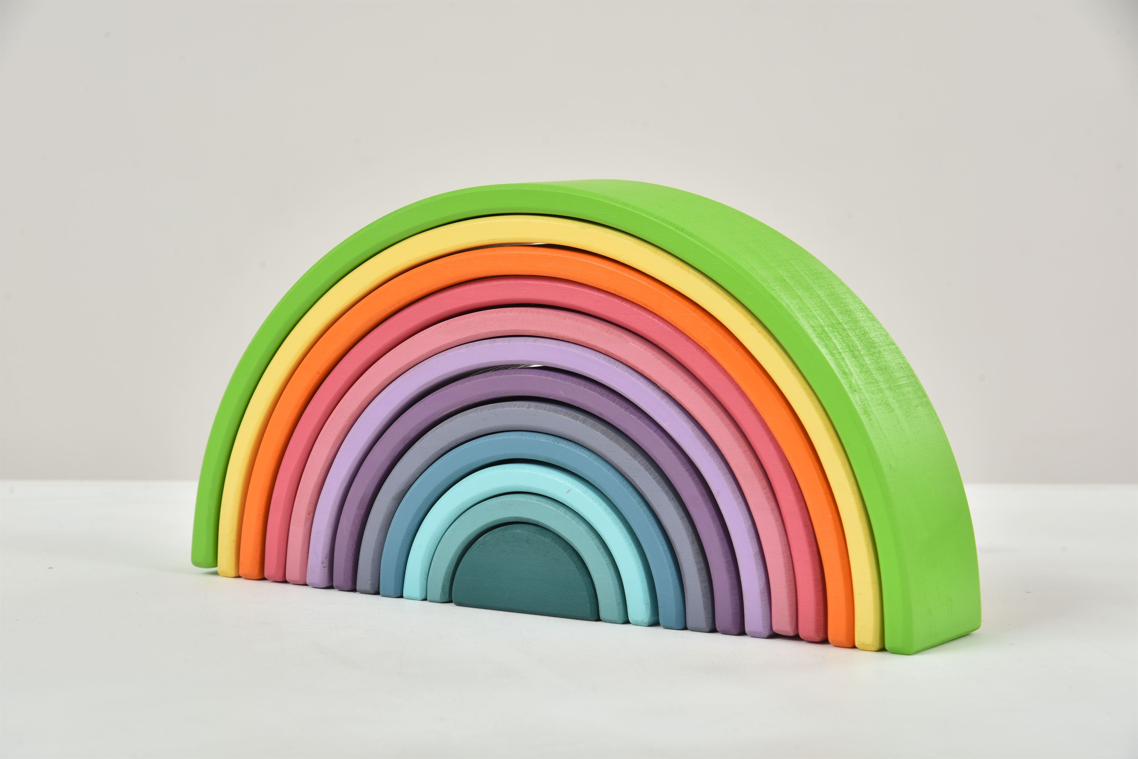 Wooden Rainbow Stacker Blocks