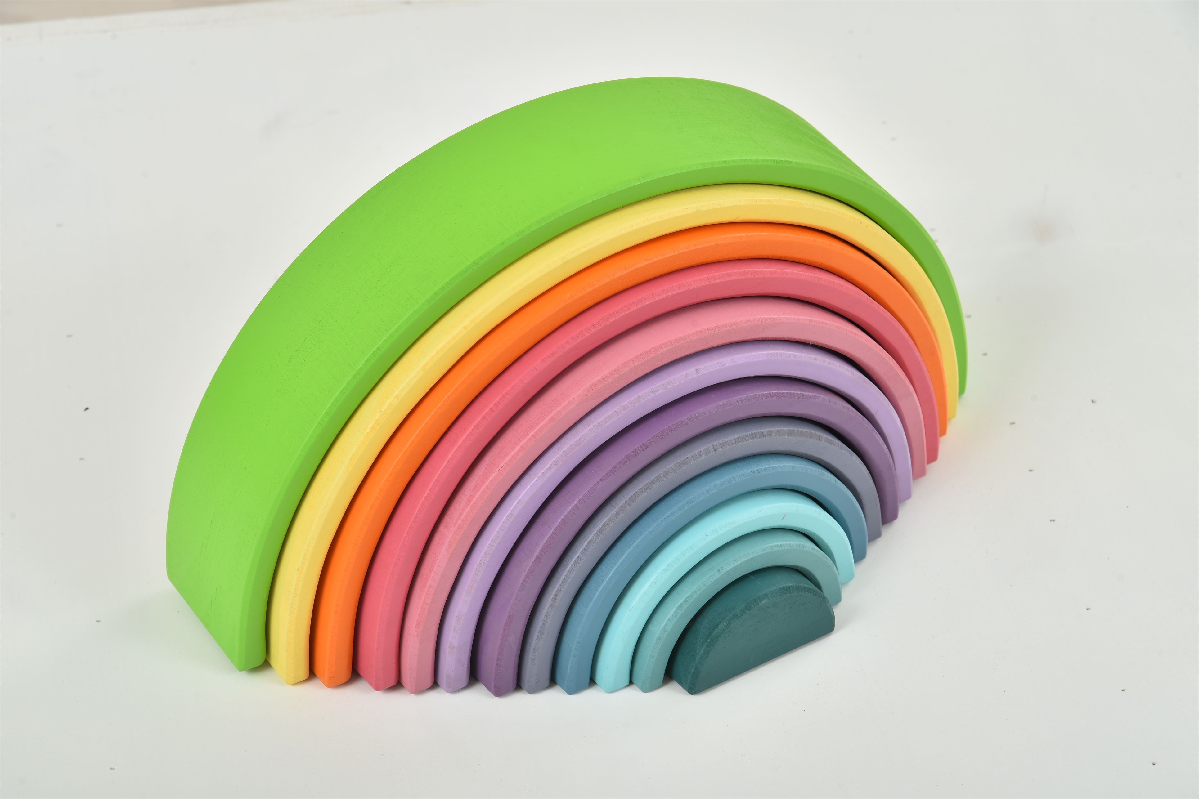 Wooden Rainbow Stacker Blocks