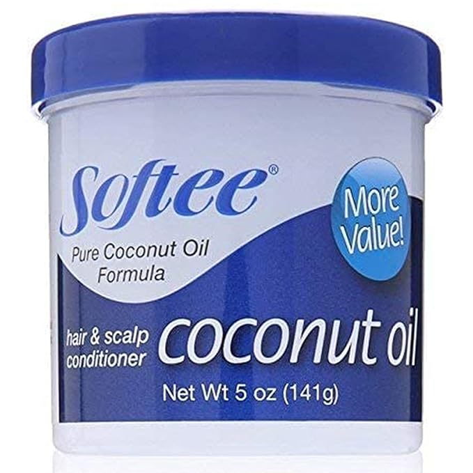 Softee Coconut Oil Hair and Scalp Conditioner 12 OZ Jar