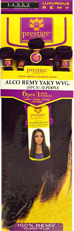 Janet Collection Prestige One 100% Remy HH Weave ALCO REMY YAKY WEAVING 6Pcs (1Pack Solution)