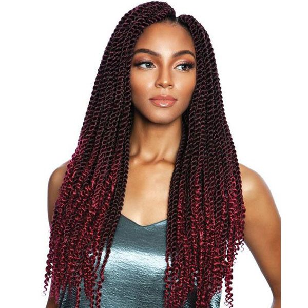 Mane Concept Synthetic Afri Naptural Crochet Braid - SB308 3X COILY ENDS SENEGAL TWIST 18