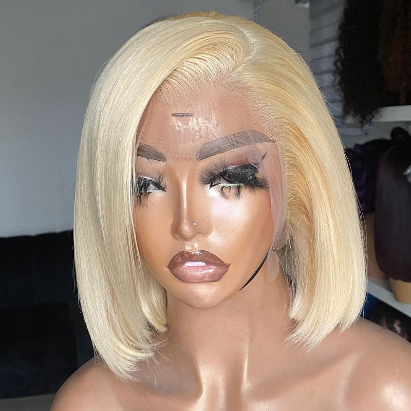 Blonde Full Lace BoB Wigs Human Hair