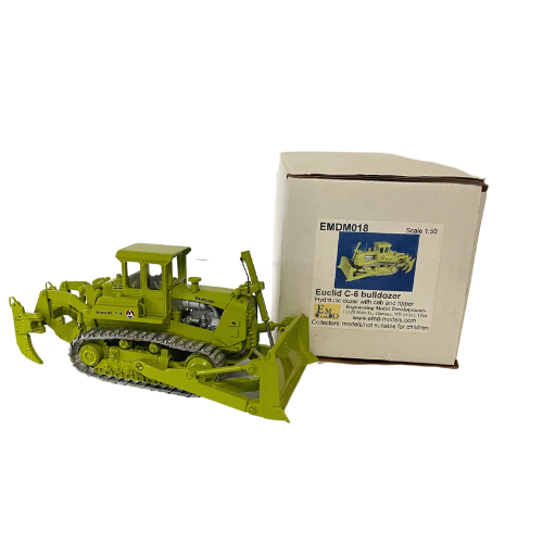 EMD Euclid C-6 Bulldozer Hydraulic Dozer with Cab and Ripper Scale 1:50 EMDM018