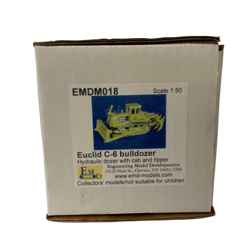 EMD Euclid C-6 Bulldozer Hydraulic Dozer with Cab and Ripper Scale 1:50 EMDM018