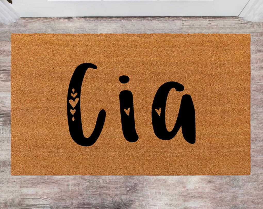 Cia Doormats, Last Name Rug, Monogram Rug, Closing Gift, Funny Doormat, Christmas Doormat, Outdoor Rug, Wedding Gift