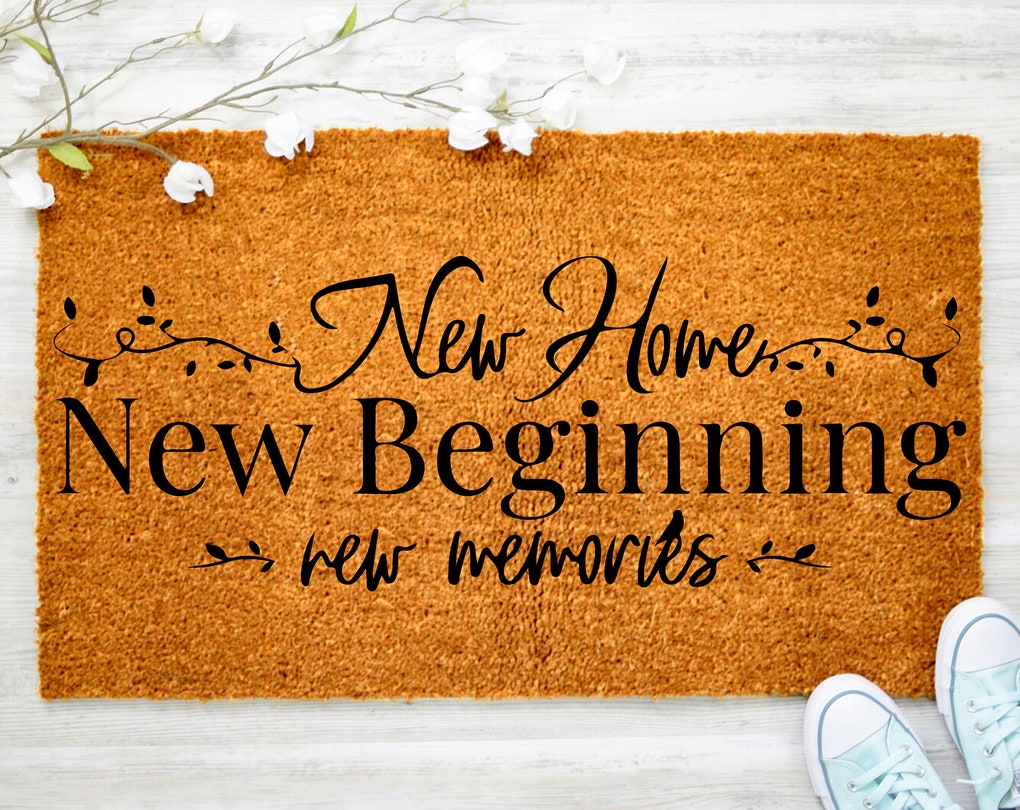 New Home New Adventures Memories Doormat, Funny Gun Clip Doormat, Protect, Porch Decor, Housewarming Doormat